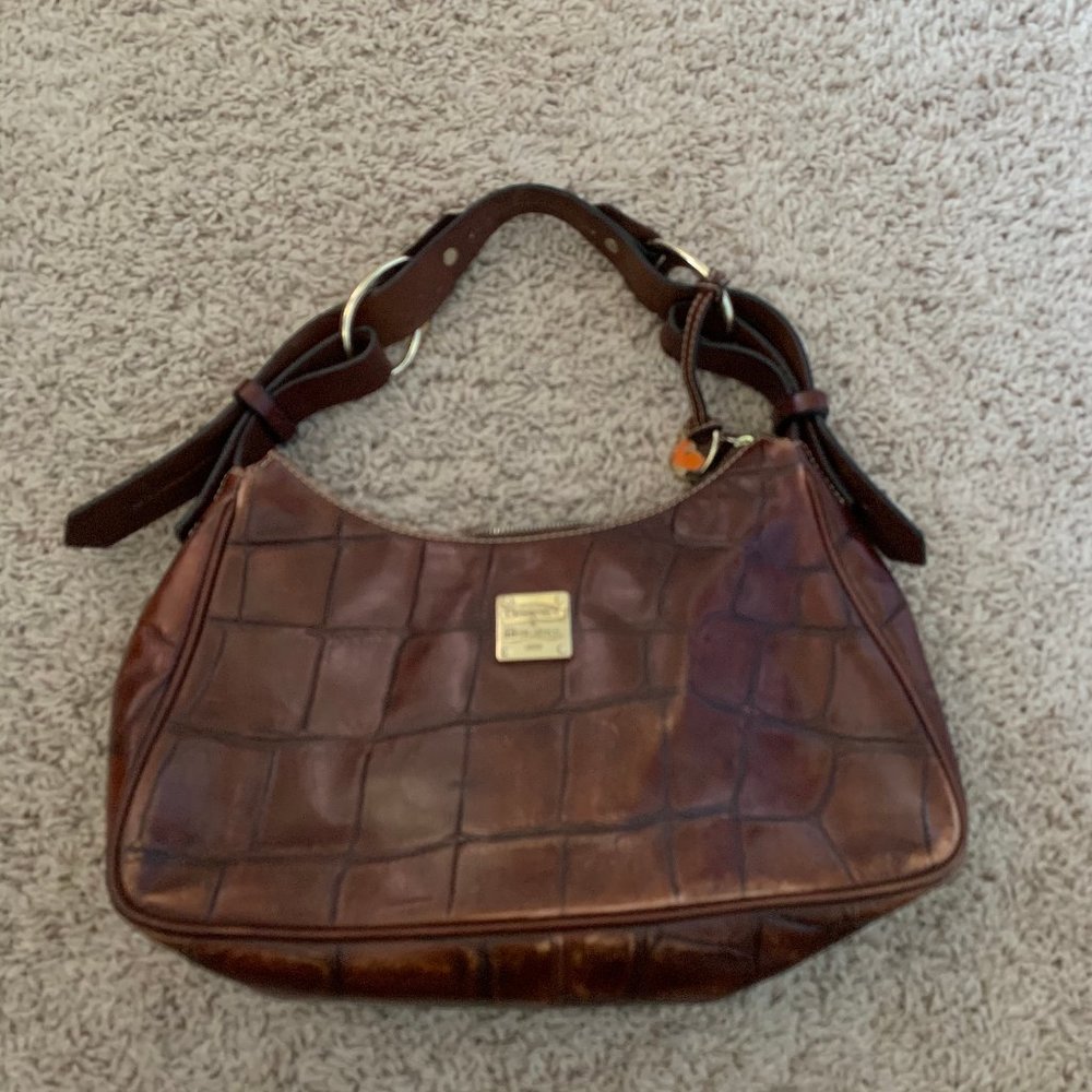Dooney & Bourke Brown Leather Shoulder Bag